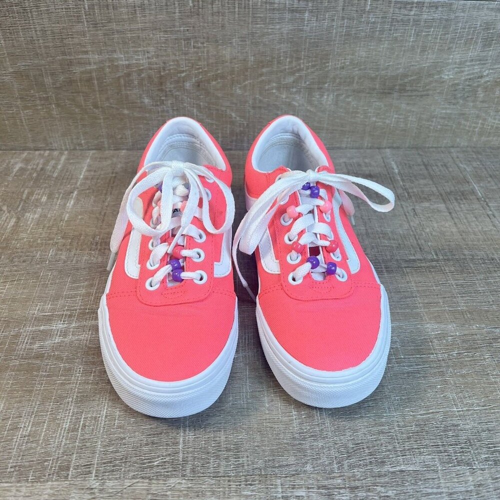 Vans Shoes Women’s 6.5 Ward Neon Hot Pink White LN Skate Sneakers 500714
